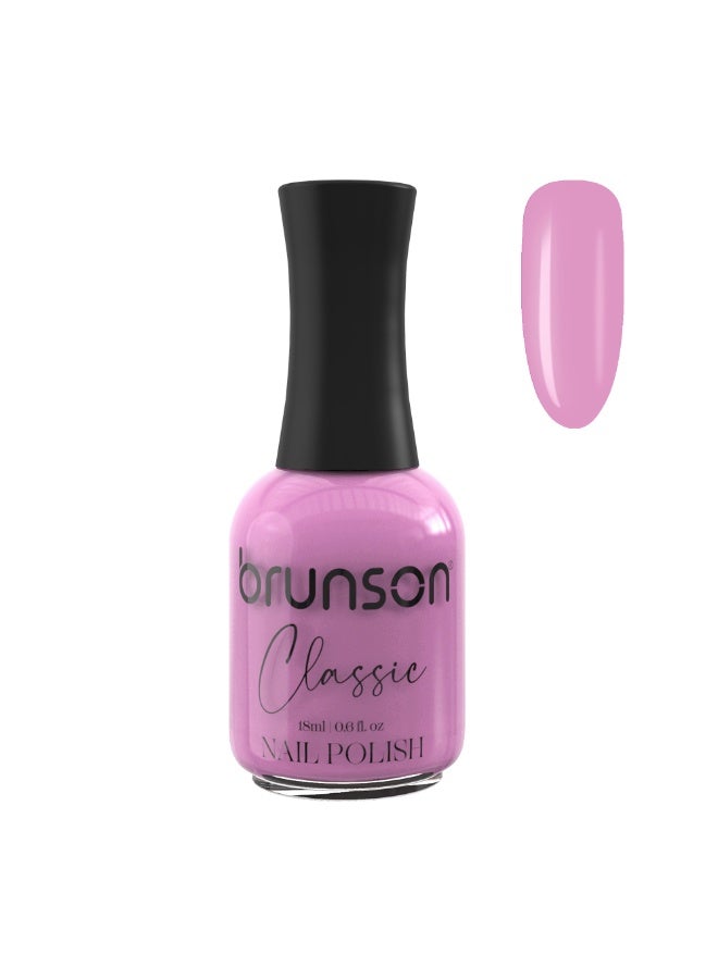 Brunson Classic Nail Polish 18ml Fast Dry Nail Lacquer Nail Harderner Normal Polish Glossy Gel Effect Quick Air Dry Long-Lasting Natural Nail Enamel Salon Quality Manicure Pedicure Regular Polish - Image 1